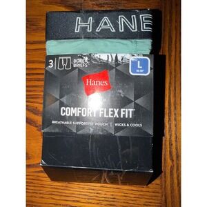 Hanes Premium Comfort Flex Fit Boxer Briefs 2-Pack Mens Large L Green Black